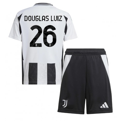 Dětský fotbalový dres Juventus Douglas Luiz #26 2024-25 Domácí Krátký Rukáv (+ trenýrky)